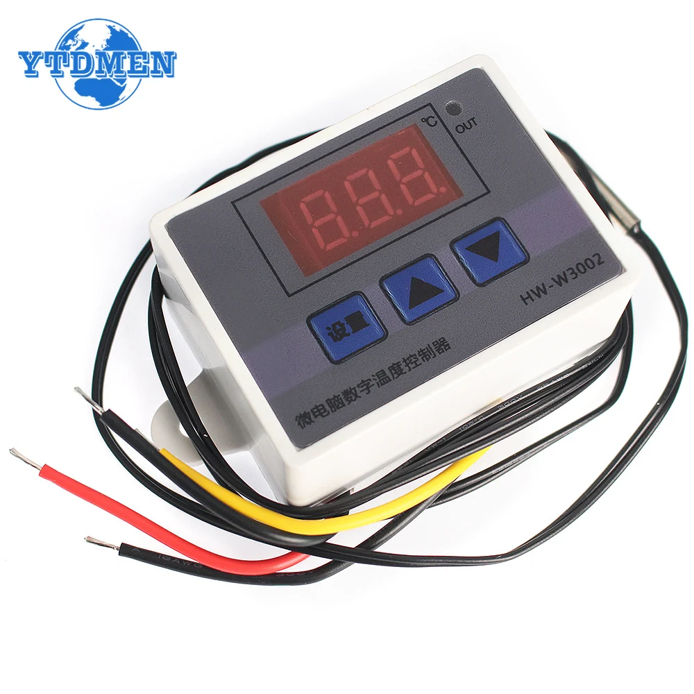 1 Uds XH-W3002 Control LED Digital temperatura microordenador termostato interruptor termómetro nuevo termorregulador W3002 12V 24V 220V - imagen 3