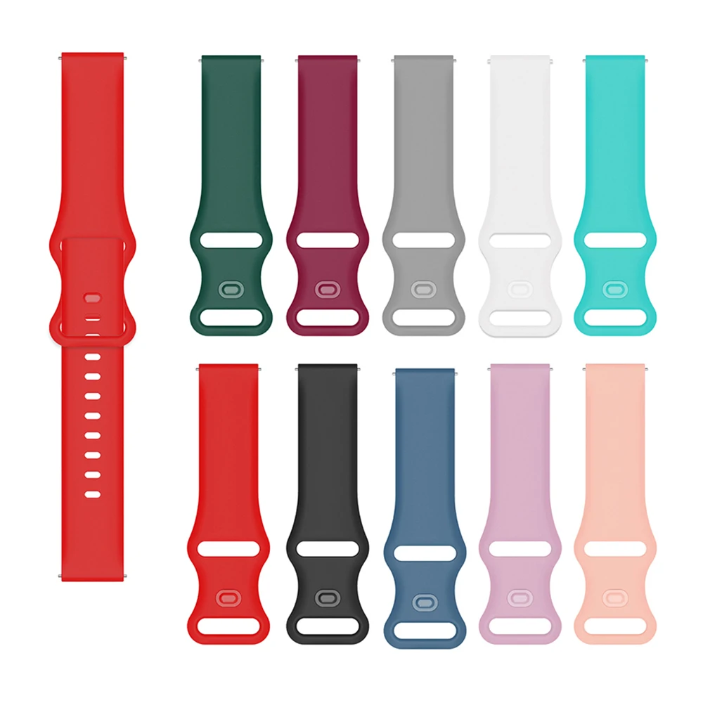 Correa de silicona para reloj inteligente, banda de 20mm y 22mm para Huawei Watch 4, GT2, GT3 Pro, Samsung/Amazfit GTS, GTR 4/3/2 - imagen 2