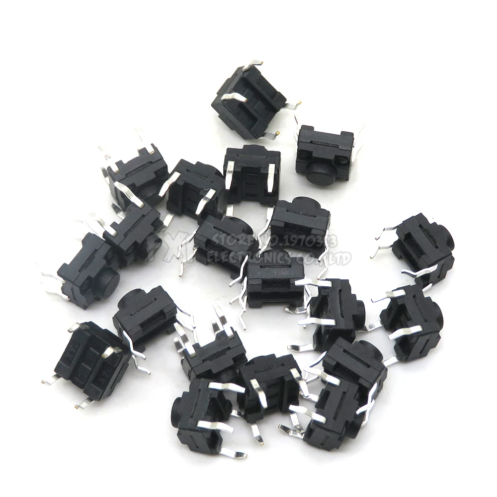 20 piezas 6X6 PCB táctil Mini interruptor de botón SMD DIP 4pin Micro interruptor 6*6*4,3/5/6/7/8 Mm 6x6*4,3mm 5mm 6mm 7mm 8mm impermeable - imagen 5