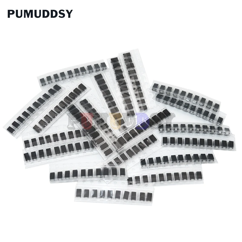 Lote de 200 unidades de set de diodos surtidos SMD, 20 unidades x 10 unidades, contiene SS110, SS220, SS210, SS310, SS510, SS16, SS26, SS34, SS36, ES1J, ES1D, M7, M4, US1M - imagen 2