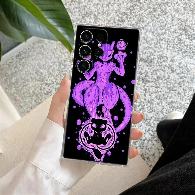 Gengar Pikachu funda de teléfono de Anime para Samsung Galaxy S25 S24 S23 S22 S20 Ultra S10 S25 Plus S21 FE Note 10 20 Fundas transparentes - imagen 5