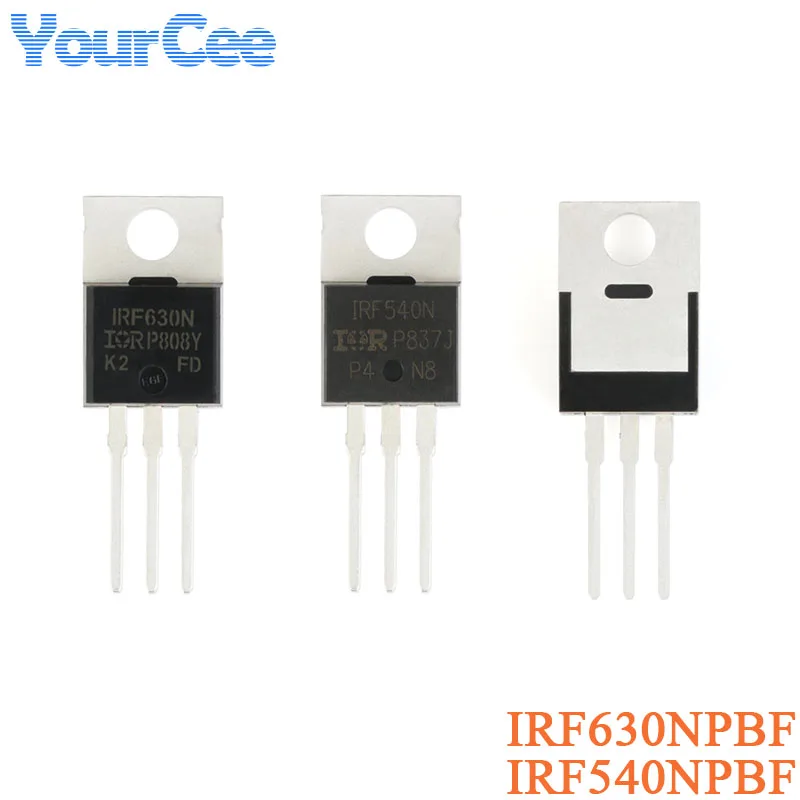 5 uds IRF630NPBF IRF540NPBF 200V/9.2A 100V/33A TO-220 Chip IC MOSFET en línea canal N