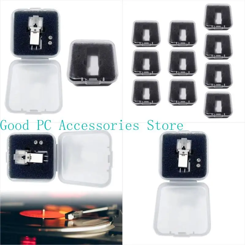 R53C 5/10pcs estilos giratorios Organizadores Caja fonógrafo Cartucho almacenamiento pantalla Caso almacenamiento