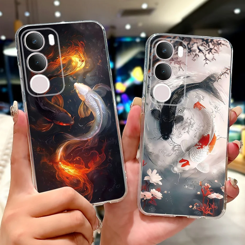 Para Vivo Y19s 4G funda V2419 funda pintada de moda Popular funda de teléfono de silicona suave para Vivo Y19s Y 19 s VivoY19s bolsas de cubierta trasera - imagen 2