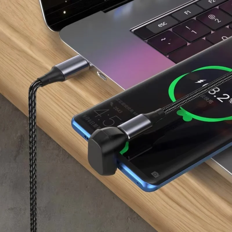 Adaptador Mini USB C de ángulo recto de 40Gbps en forma de U Thunderbolt3 USB C a tipo C conector adaptador USB4.0 8k @ 60hz 100w carga rápida - imagen 2