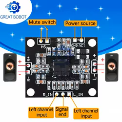 Placa amplificadora de potencia en miniatura estéreo digital de dos canales PAM8610 2x15W de alto rendimiento para sistemas de audio