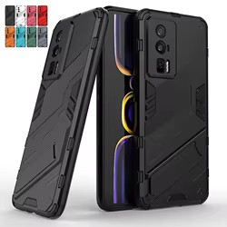 Funda para Xiaomi Poco F5 Pro, carcasa a prueba de golpes, soporte trasero, parachoques para teléfono