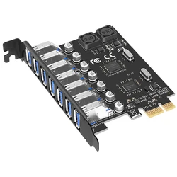 Adaptador PCIe USB 3.0 – Hub de 7 puertos