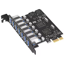 Adaptador PCIe USB 3.0 – Hub de 7 puertos