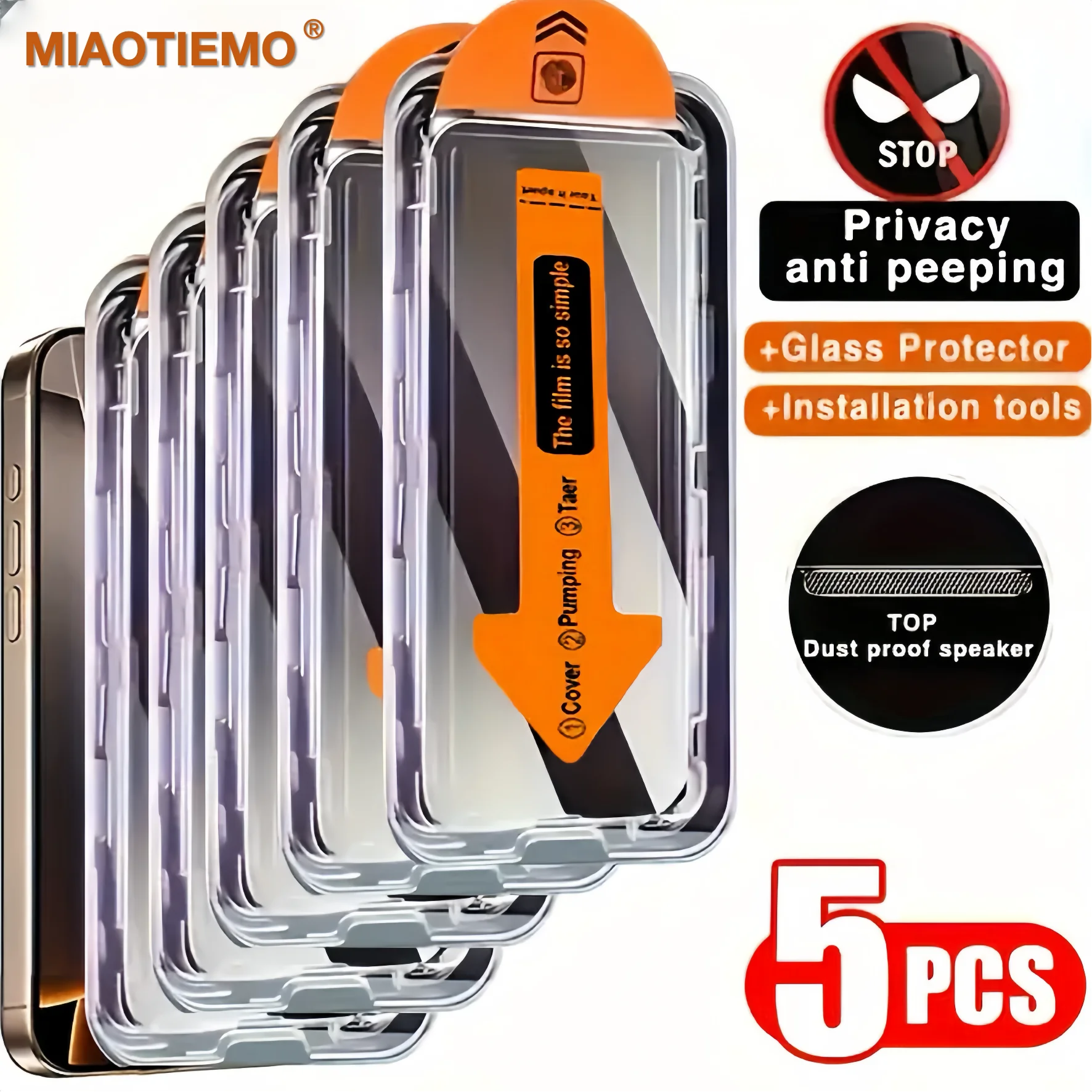 5 uds accesorios para Apple iPhone 16e 16 Pro Max 15 14 13 12 Mini 11 XS XR película protectora de pantalla de vidrio templado para teléfono móvil