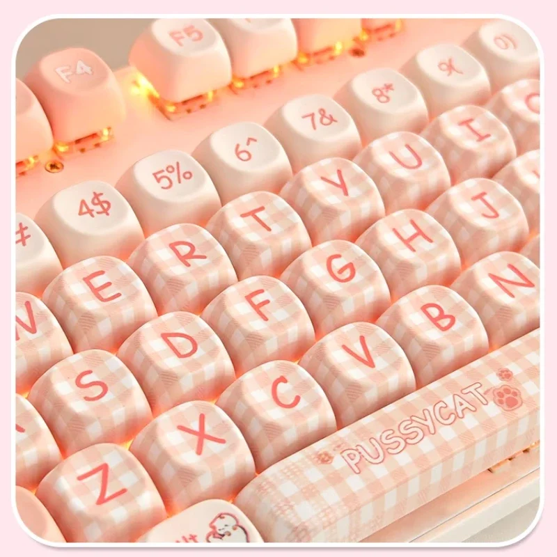 Teclas con tema de gato sonolento, teclas personalizadas de perfil PBT Cherry/QX3, tapa de tecla de punto de Anime de dibujos animados bonitos para jugadores, regalo de teclado de diseño - imagen 4