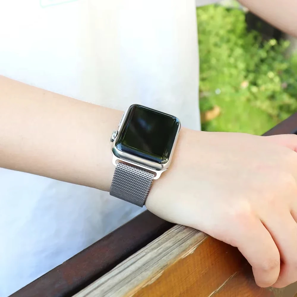 Bucle milanés para Apple Watch 10 correas 46mm 45mm 44mm 40mm 41mm 42mm pulsera iwatch serie 11 8 7 6 5 4 SE 9 Ultra 2-3 49mm - imagen 5