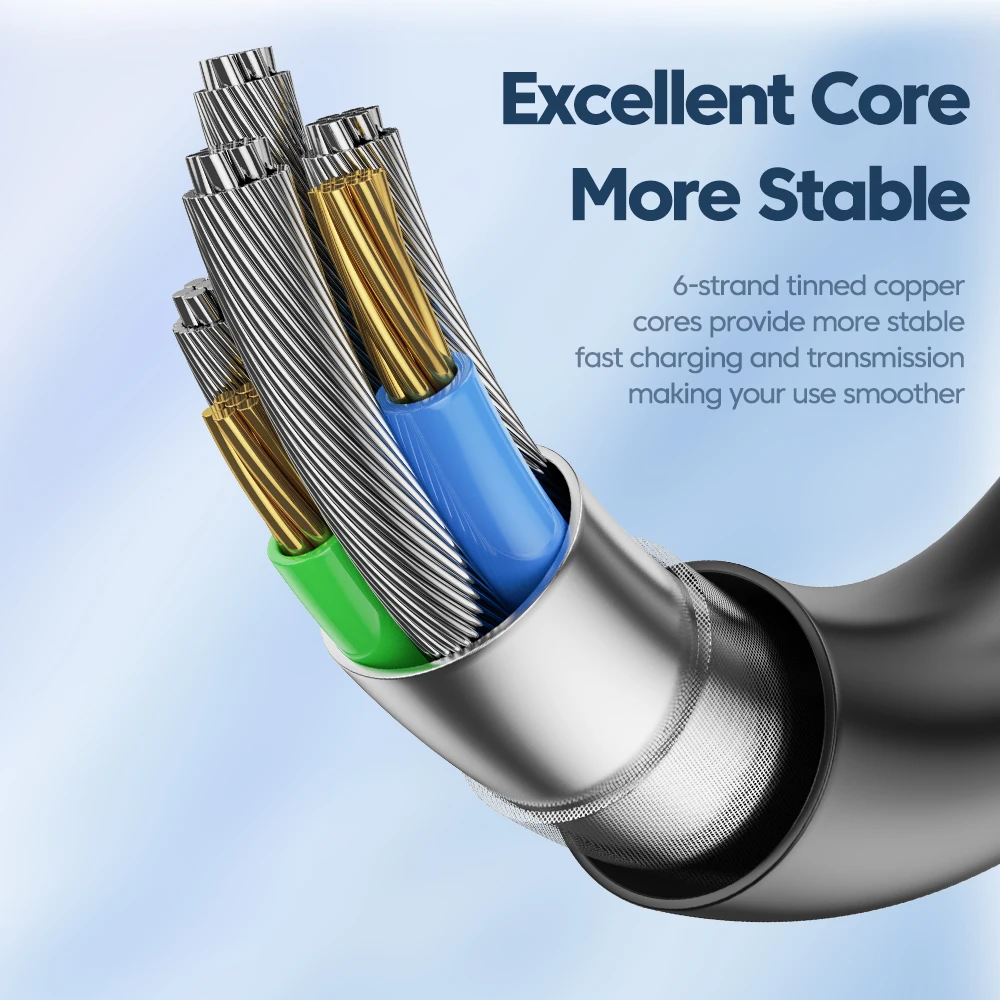 Toocki 5 uds 100W tipo C a tipo C Cable para iPhone 16 15 Samsung Xiaomi Huawei Macbook PD 100W USB C a USB C Cable de fecha 25cm/1m - imagen 3