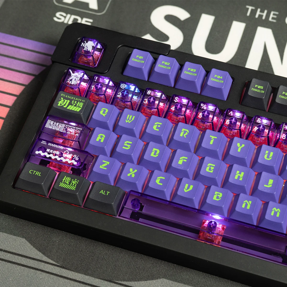 GMK Clones Mecha-01 teclas EVA 188 teclas brillantes a través de teclas de PC PBT teclas sub teñidas de perfil de cereza para teclado mecánico - imagen 4