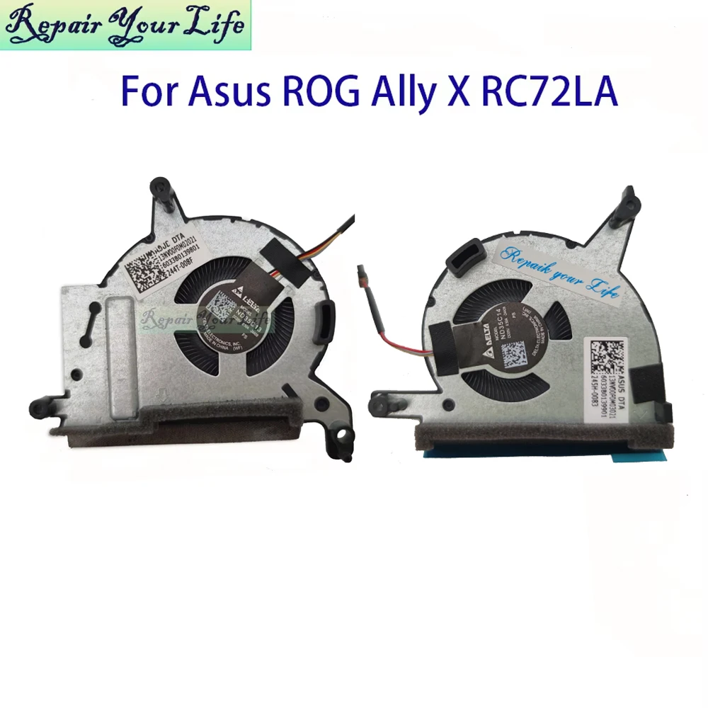 Ventilador de refrigeración para Asus ROG Ally X RC72LA 2024, consola portátil, piezas de PC, enfriador 13NV00F0M02021 13NV00F0M03011 ND35C14 ND35C13-24A08