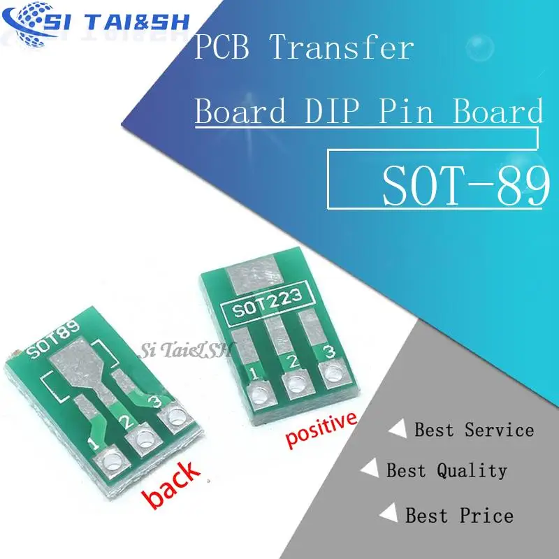 Si Tai & SH 20 piezas SOT89 SOT223 a DIP PCB Placa de transferencia DIP Pin Board adaptador de paso juegos de llaves