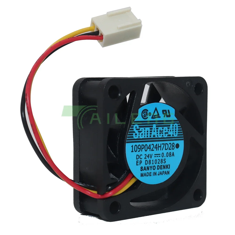 Para Sanyo 109P0424H7D28 P/N: A90L-0001-0441/39 4015 Ventiladores de refrigeración DC24V 0.08A ventilador de servidor - imagen 3