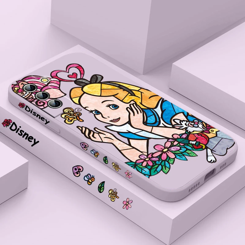 Funda de teléfono Tinker Bell Alice Princess Belle para Samsung Galaxy S23, S22, S21, S20 Pro, FE, Note 20 Plus, Ultra líquida, cubierta de cuerda izquierda - imagen 3