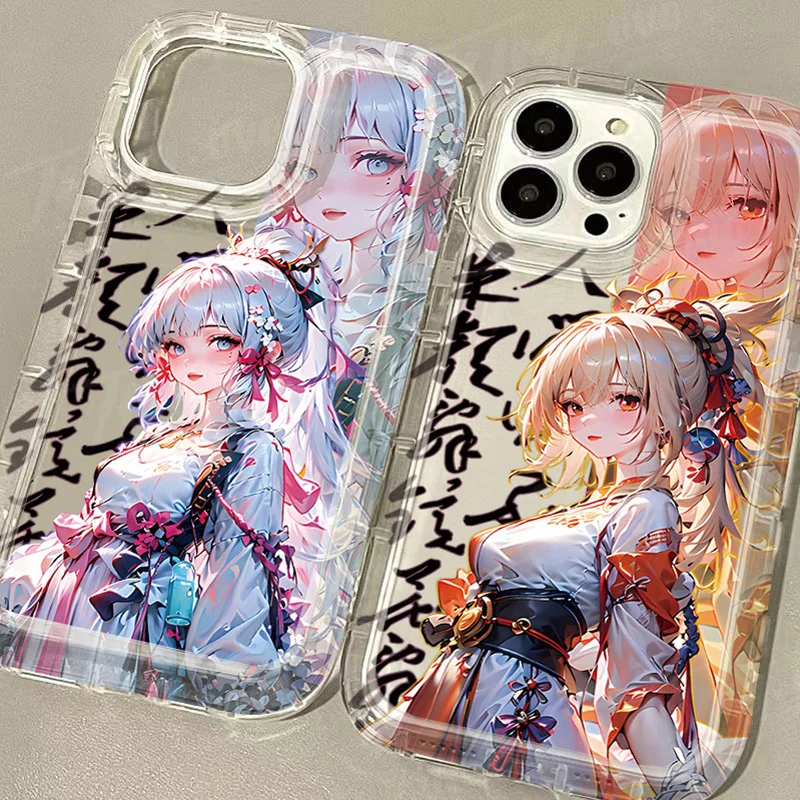 Funda Genshin Impact Kamisato Ayaka Yoimiya para Huawei P30 P40 P50 P60 Pro Honor 100 90 80 70 60 50 X9 X9A X8 X5 Magic5 Magic 5
