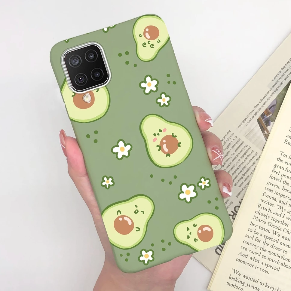 Para Samsung Galaxy A12 M12 F12 funda bonita con forma de corazón de amor mate para SamsungM12 GalaxyA12 A 12 M 12 F 12 Fundas de flores funda de teléfono - imagen 3