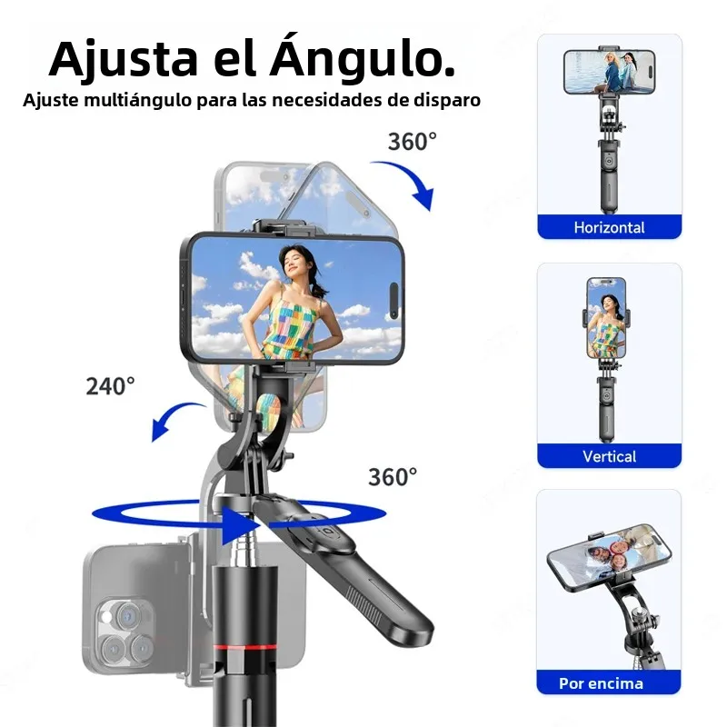 Palo de Selfie de 1,7 metros, soporte para teléfono portátil de rebote Ultra largo, control remoto por Bluetooth con trípode de luz de relleno para vivo - imagen 5
