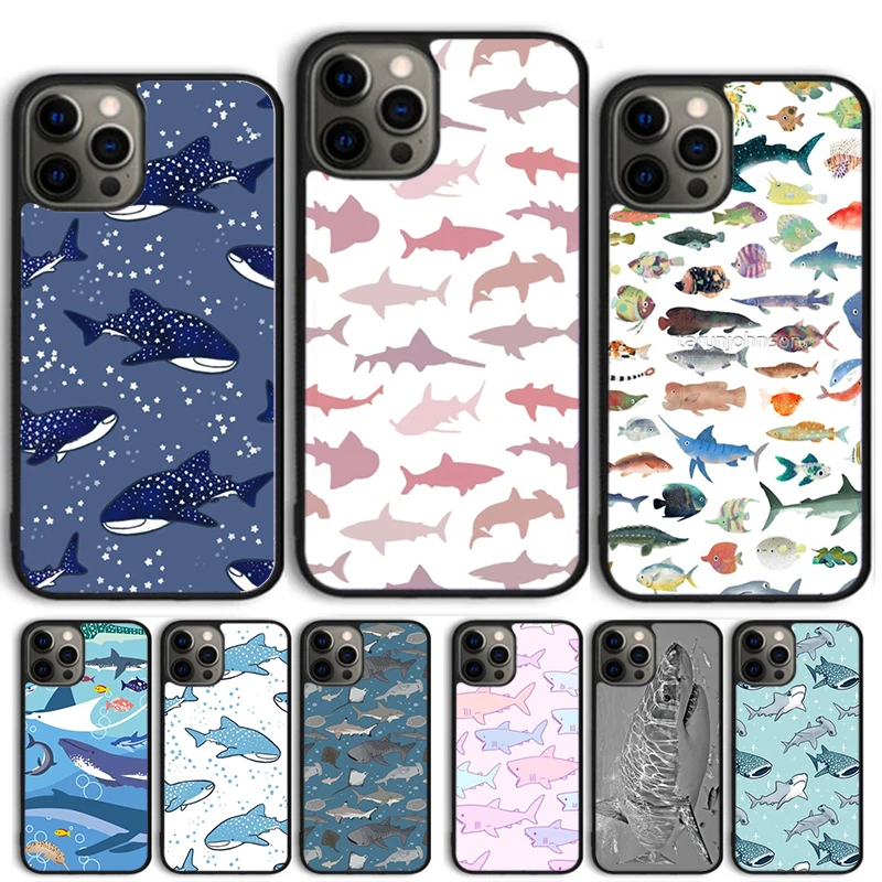 Funda de teléfono Shark Ocean Fish para iPhone 17 Air 16 15 14 11 12 13 Pro MAX Plus