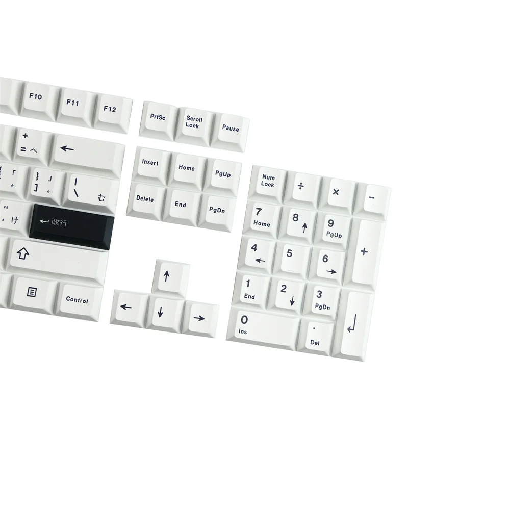 Teclado mecánico minimalista Keycap negro blanco perfil de cereza japonesa para GH60 GK61X GK64X GK68 96 980 104 108 - imagen 4