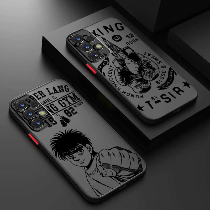 Boxeo Hajime No Ippo Anime arte esmerilado translúcido para Samsung Note 20 A35 A03 A54 A31 A22 A34 A14 A24 A04 A55 5G cubierta