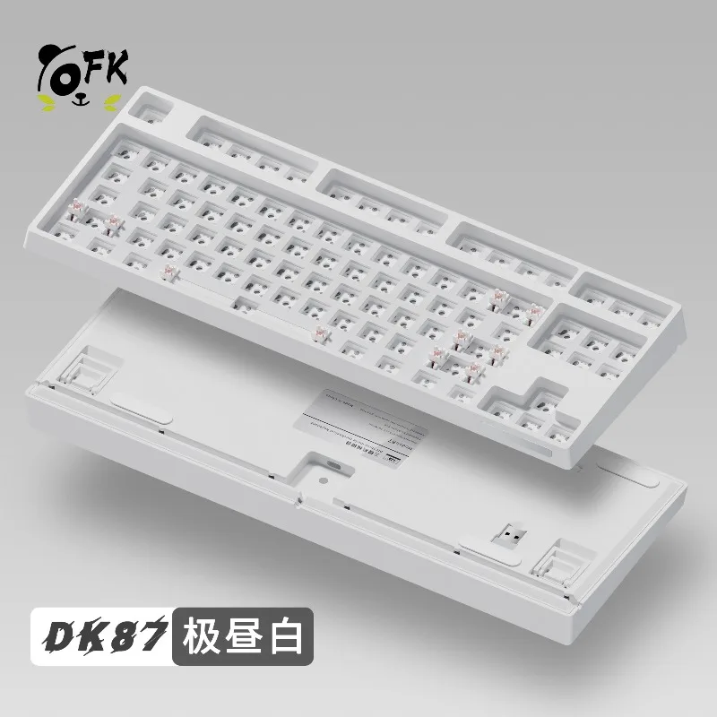 Kit de teclado mecánico DK87, Kit de teclado ergonómico personalizado multimodo inalámbrico de 2,4G, teclados mecánicos para juegos y oficina - imagen 2