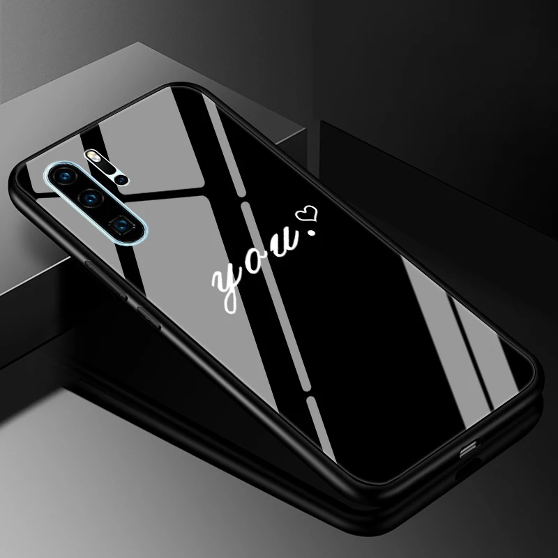 Para Huawei P30 Lite funda de vidrio templado para Huawei P20 P30 Pro P40 Lite E P50 P50E P60 Pro Plus parachoques trasero duro - imagen 4