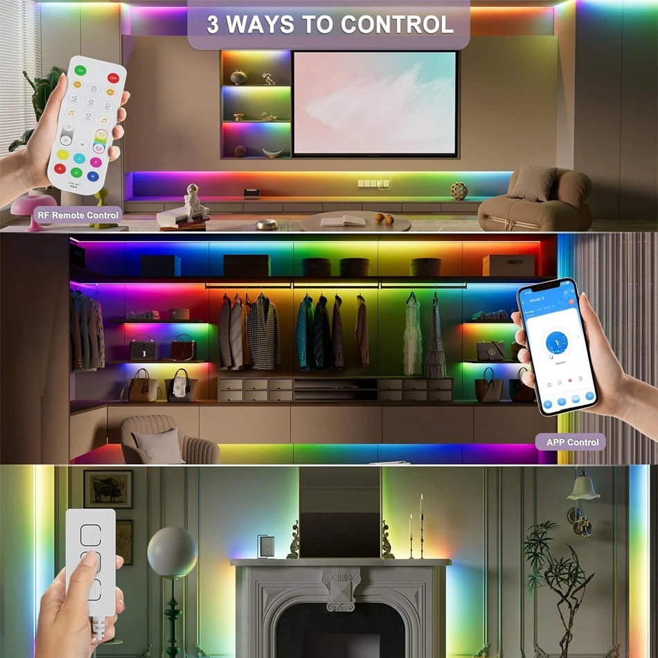 Controlador LED de música SP548E WiFi + Bluetooth para WS2812 WS2811 direccionable Pixel RGB LED Strip Alexa Control de aplicación de voz inteligente - imagen 3