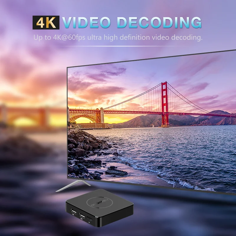 Q96 ATV Smart TV Box Android 11 Control por Voz Allwinner H313 WiFi Dual 4G 5G HD 4K HDR 10 BT5.0 8GB 128GB PK Q1 Decodificador IPTV - imagen 2