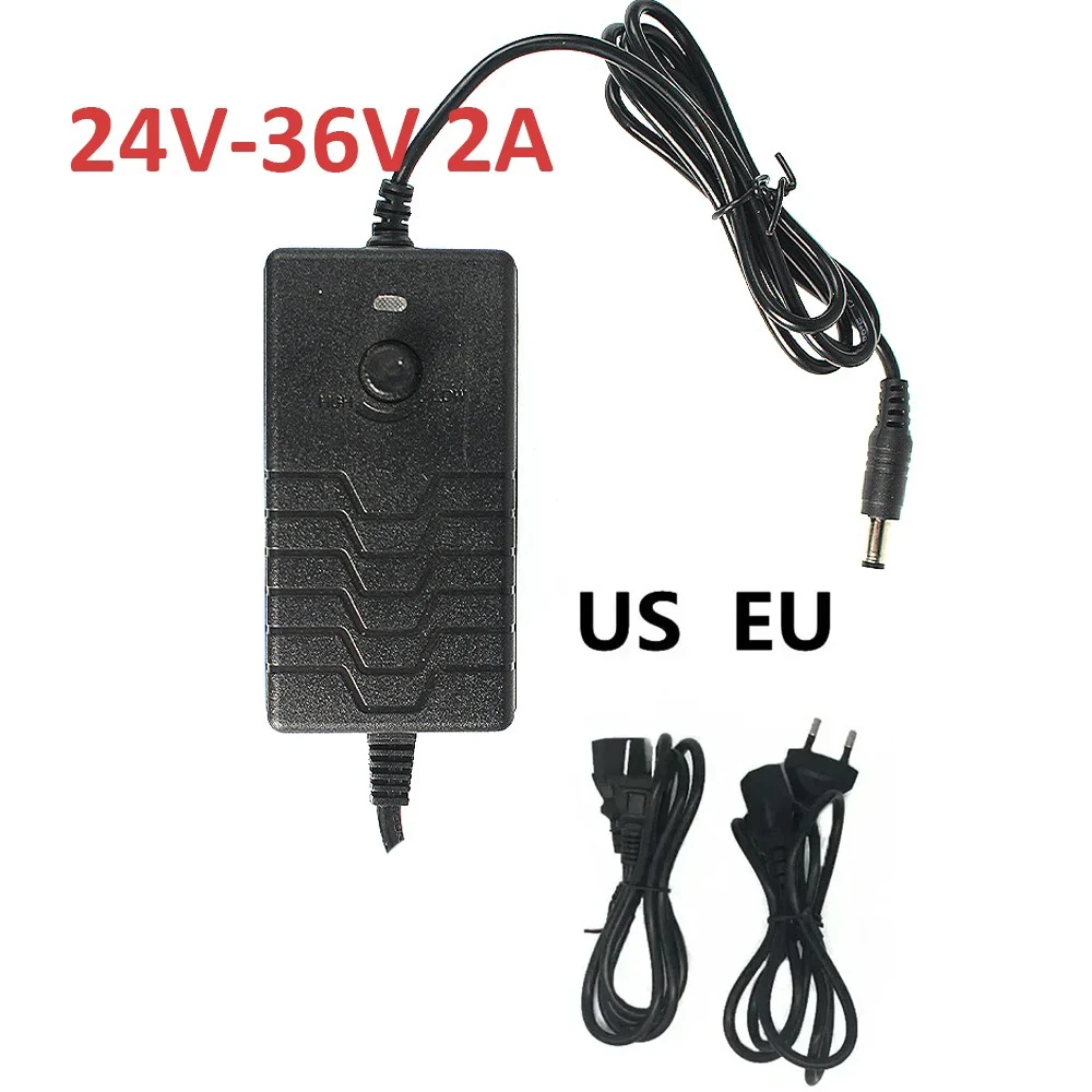 Fuente de alimentación ajustable Universal de 3V, 12V, 24V, 36V, 2A, adaptador de corriente de CA a CC para convertidor de fuente de alimentación de tira LED, enchufe UE y EE. UU. - imagen 5