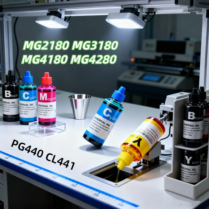 MX378 MG2180 tinta de tinte Compatible con PG440 CL441 kits de recarga de tinta para impresora de tinta Canon PIXMA MX378 MG2180 MG3180 MG4180 MG4280
