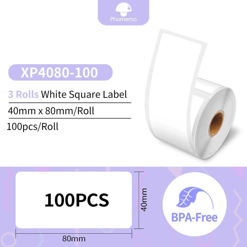 3 Rolls 40x80mm
