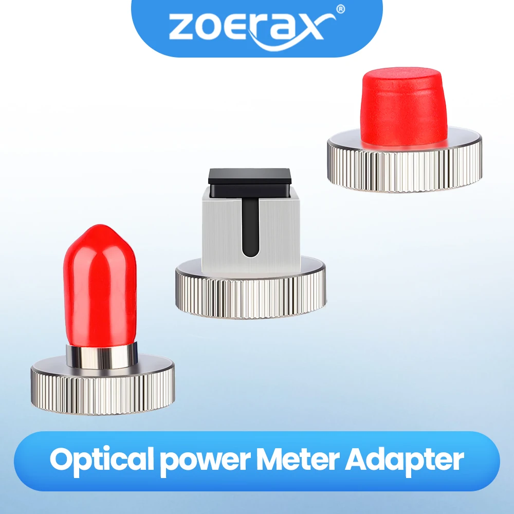 ZoeRax FC LC ST medidor de potencia óptica adaptador FC para pluma roja tapa de Metal Kit de conector de fibra óptica conversión de medidor de potencia óptica