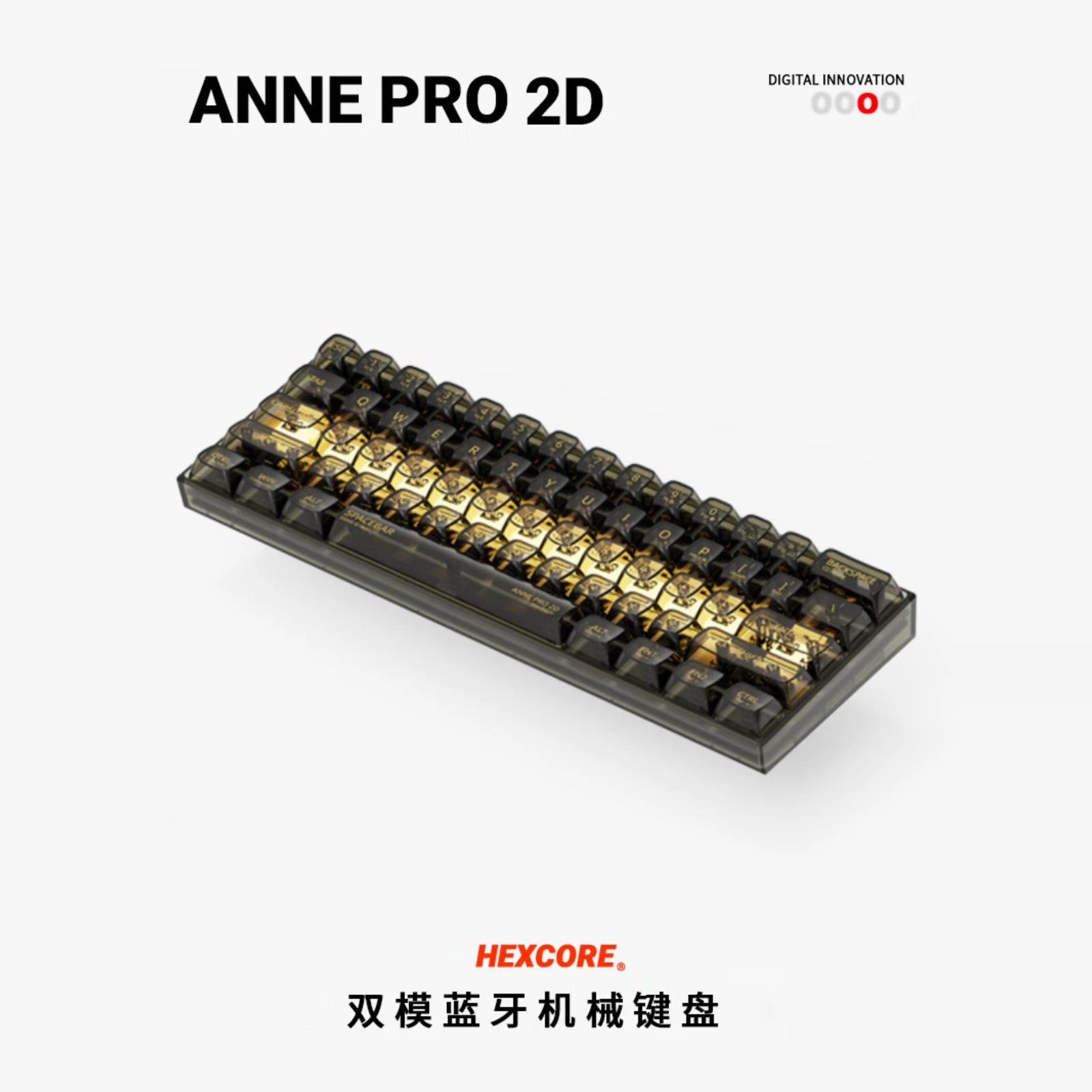 HEXCORE Anne Pro 2D Teclado mecánico Bluetooth RGB intercambio en caliente 60% diseño portátil teclado para juegos personalizado accesorios de PC - imagen 2