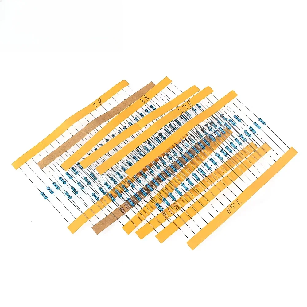 120 Uds 1/4W-1% resistencia de película metálica reparación de Airbag de coche reemplazar resistencia 2ohm 2.2ohm 2.4ohm 2.7ohm 3ohm 3.3ohm Kit de resistencias - imagen 2