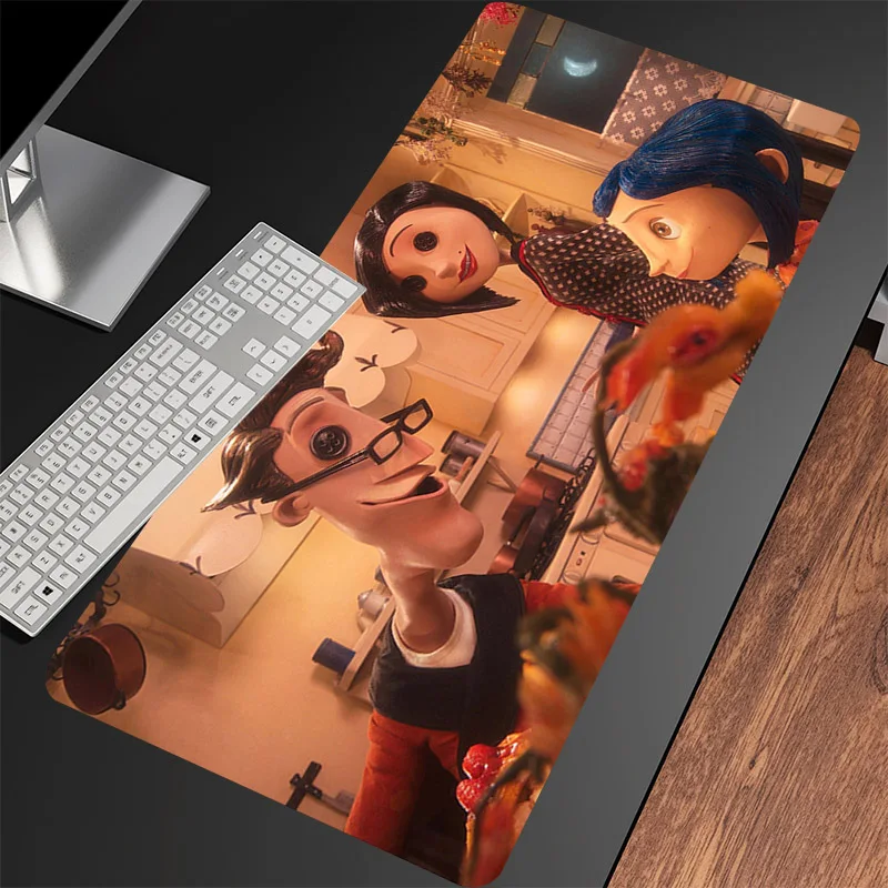 Alfombrillas de ratón personalizadas, alfombrilla de ratón de Anime Horry c-coralines, alfombrilla grande para mesa de oficina, alfombrilla antideslizante para ordenador portátil para juegos - imagen 4