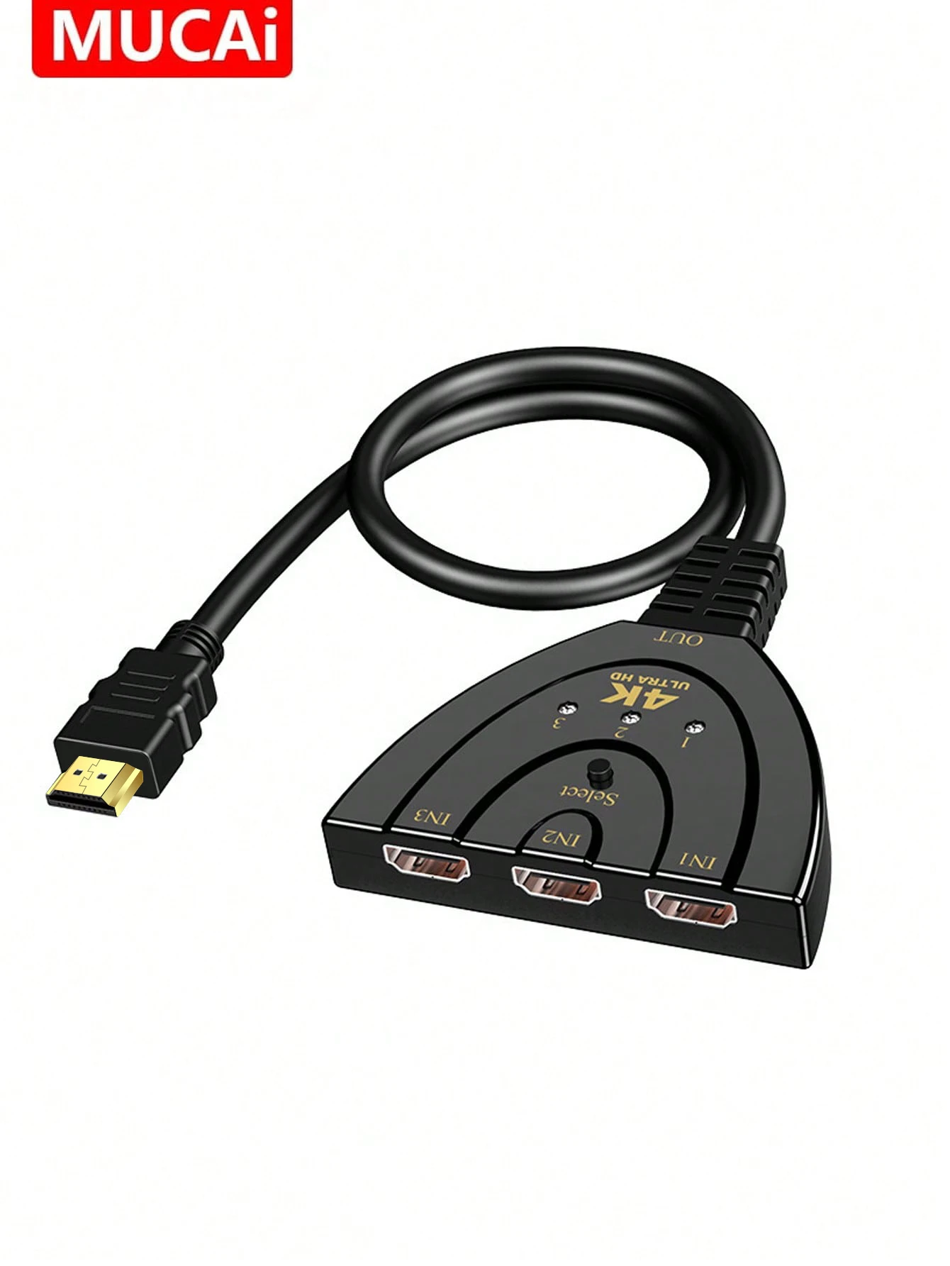 Mini divisor de interruptor KVM Compatible con HDMI, concentrador de vídeo 3D de 3 puertos 1080P para DVD, HDTV, Xbox, PS3, PS4, 3 entradas y 1 salida