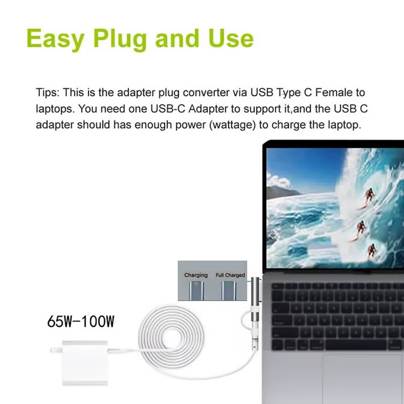 Adaptador Magnético USB-C MagSafe para MacBook con LED - imagen 5