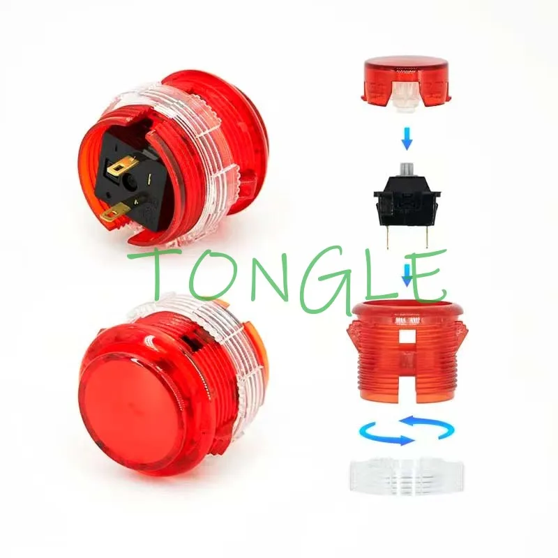 2 uds Original corona coreana 30mm silencioso 203C-S botón Arcade cereza interruptor DIY Joystick PC PS3 XBOX HITBOX lucha Tekken - imagen 4