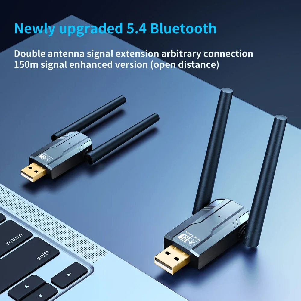 Adaptador Bluetooth 150 5,4, receptor de Audio, transmisor, controlador gratuito, USB, Dongle, Adaptador para PC, Windows 5,0, ratón y teclado, 11/10 M - imagen 2