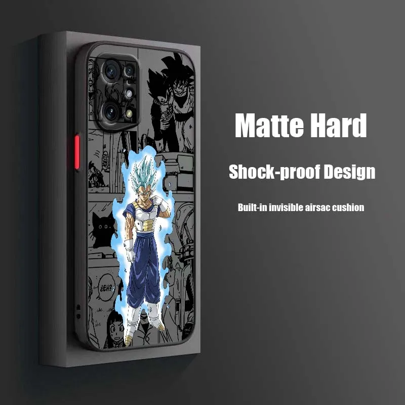 D-Dragon Ball Cool Saiyan Anime funda para OPPO A96 A78 A74 A72 A58 A53 Reno 10 8 7 6 Lite 5G funda de teléfono translúcida esmerilada - imagen 3