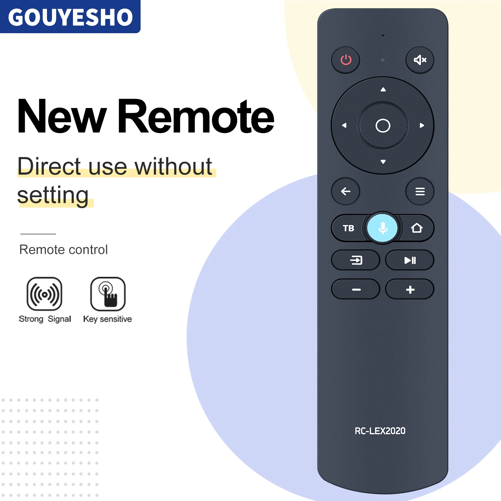 Control remoto por voz para TV LCD inteligente BBK, RC-LEX2020, nuevo