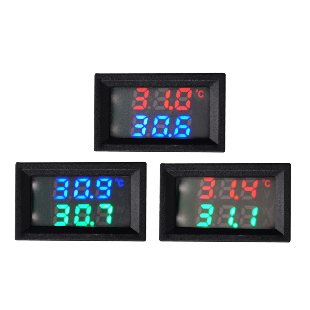 Mini Sensor de temperatura Digital con pantalla Dual LED, probador de temperatura de sonda de Metal impermeable para interiores, DC 4V-30V, 0,56 pulgadas, NTC