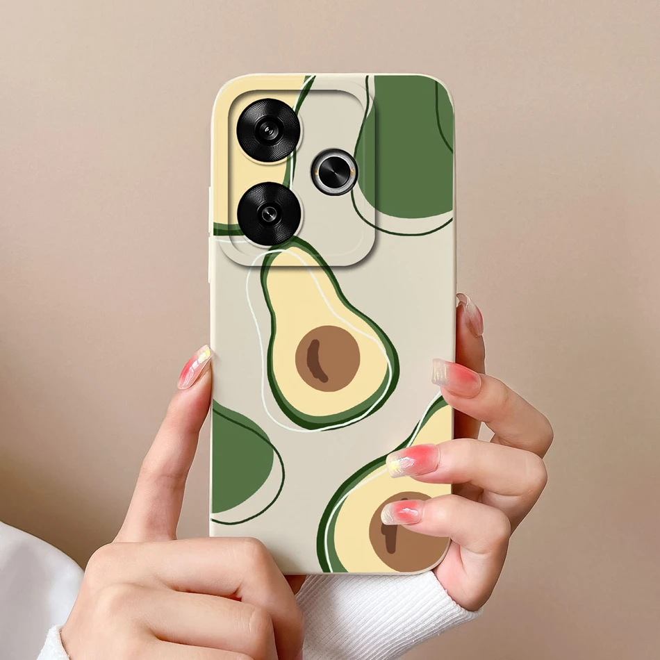 Funda de teléfono para Xiaomi Poco M6 Pro, Protector de cámara de silicona líquida, suave, a prueba de golpes - imagen 4