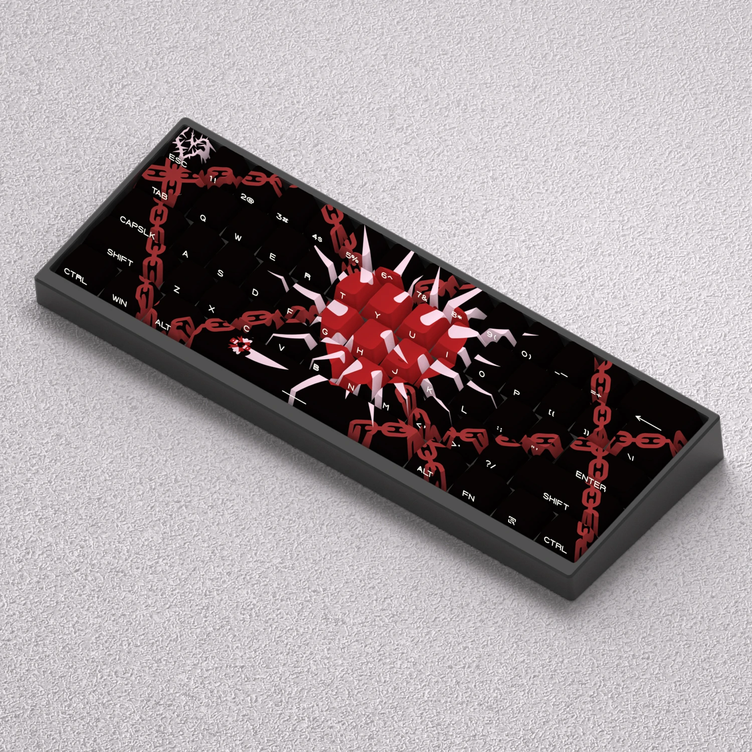 98 teclas Oath Vow retroiluminación de impresión lateral PBT sublimación de tinte altura cereza negro rosa para teclado mecánico AULA F75 Anne Pro - imagen 2