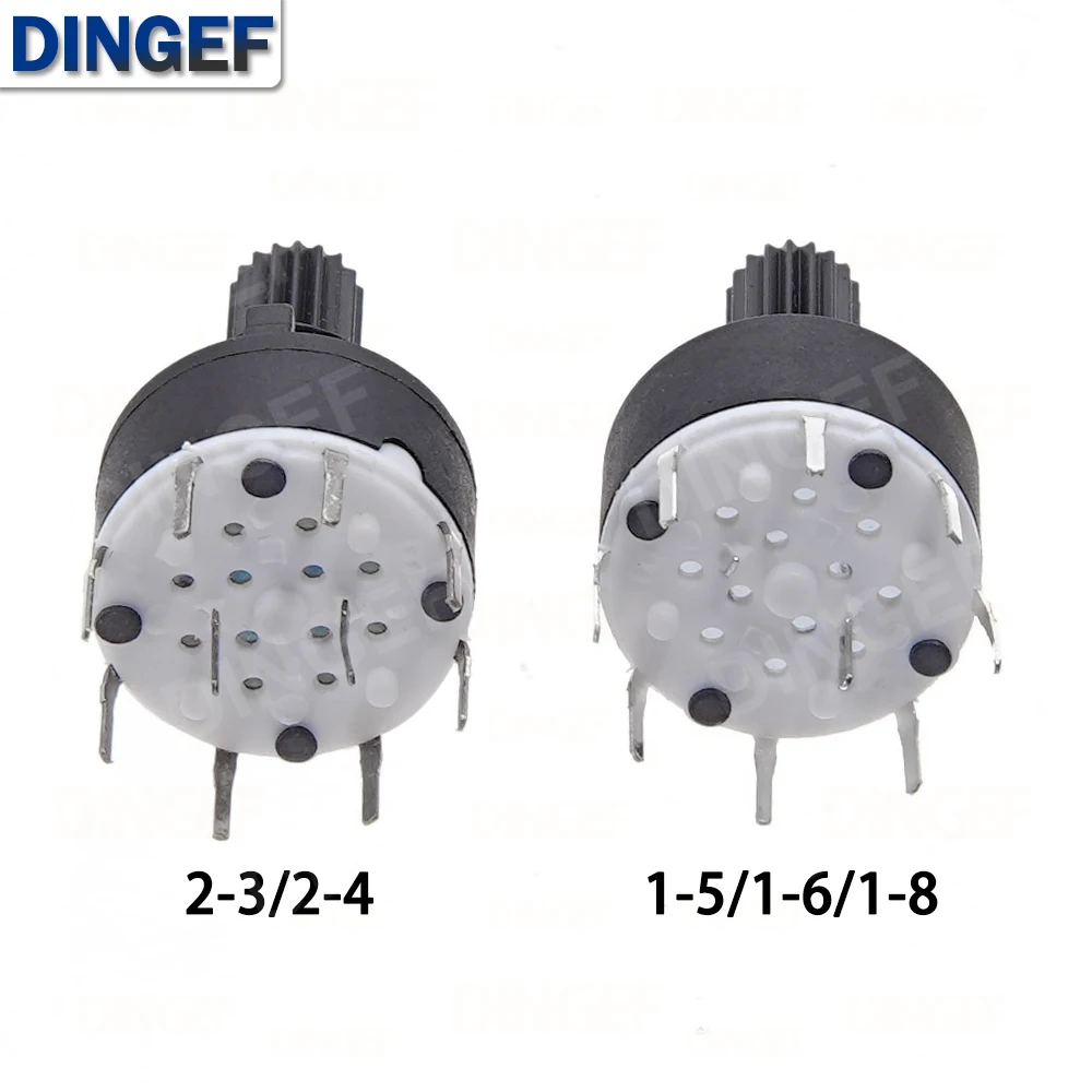1 Uds 1/2 polos 3/4/5/6/8 posiciones RS16 16mm interruptor de banda giratoria 16MM DC60V 0.3A 15mm eje flor interruptor redondo - imagen 5