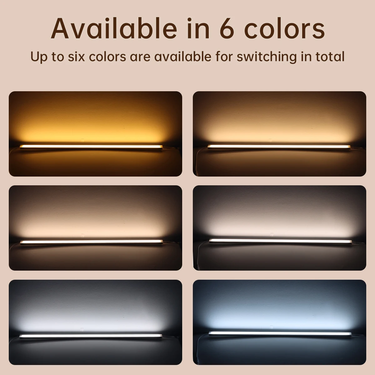 2700K-6500K CCT LED debajo del gabinete luz 48CM 8W Control remoto, cuerpo de aluminio, carcasa lechosa, fácil instalación para armario de cocina - imagen 3